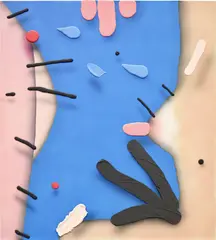 Brandon Lipchik, Untitled 9, 2018, acrylic, airbrush and mixed media on canvas