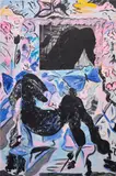 Sojourner Truth Parsons, The Amber Sunset has died, 2016, acrylic, canvas, plastic and paper collage on canvas