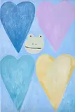 Felix Treadwell, Frog Hearts, 2019, acrylic on canvas