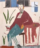 Danny Fox, D. Livingstone As Old Man, 2018, acrylic on canvas
