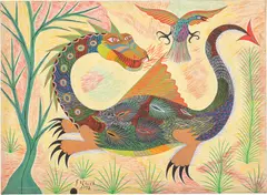 Chico da Silva, Untitled, 1972, oil on canvas