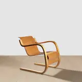 Cantilevered armchair 31/42 by Alvar Aalto, birch plywood, sold Jun 2024