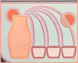 Holly Coulis, Triple Pour Oranges, 2018, oil on linen