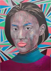 Mustafa Maluka, Historical Materialism, 2017, acrylic and oil on canvas