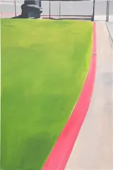 Koen van den Broek, Red Border #3, 2001, oil on canvas