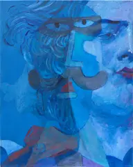 Joshua Petker, Blue Breeze, 2022, oil and acrylic on linen