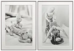 Cindy Sherman, Two works: (i) Untitled #332 ; (ii) Untitled #333, 1999, (i-ii) black and white photograph