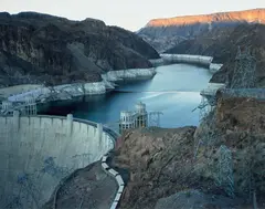 Mitch Epstein, Hoover Dam and Lake Mead, Nevada from American Power, 2007, Chromogenic print, mounted