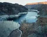 Mitch Epstein, Hoover Dam and Lake Mead, Nevada from American Power, 2007, Chromogenic print, mounted