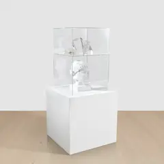 Toby Ziegler, Totem 3, 2007, paper, PVA, paint and aluminum foil in Perspex vitrines, in 2 parts