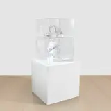 Toby Ziegler, Totem 3, 2007, paper, PVA, paint and aluminum foil in Perspex vitrines, in 2 parts