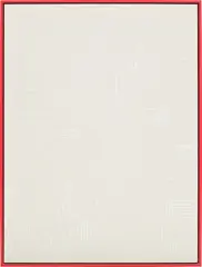 Untitled by Ned Vena, 2009, Rustoleum flat white enamel and acrylic on linen, in artist's frame, sold Jun 2024