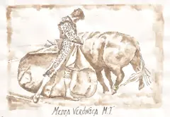 José María Cano, Media Verónica M.T​, 2009, ink on paper