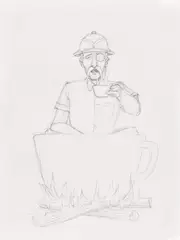 Study for Theatre Backdrops by Jim Shaw, 2006, pencil on paper, sold Jun 2024