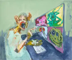 Eva Beresin, Prozac, 2021, oil and acrylic on canvas