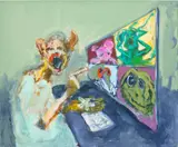 Eva Beresin, Prozac, 2021, oil and acrylic on canvas