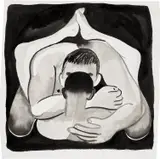 Louis Fratino, Study for Eye Contact, 2019, ink on paper