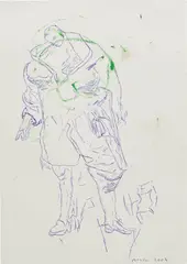 Neo Rauch, o.T., 2004, pen, oil and pencil on paper