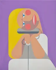 Leonhard Hurzlmeier, Telefonfrau, 2016, oil on canvas