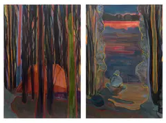 Jiří Hauschka, Forget Me, 2019, acrylic on canvas, diptych