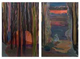 Jiří Hauschka, Forget Me, 2019, acrylic on canvas, diptych