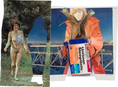 John Bock, Untitled (250505.03), 2005, medicine packaging and wire on magazine page collage