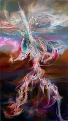 Ruben Pang, Light and Divine Winds, 2016, oil, alkyd and dammar varnish on aluminium panel