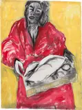 Cultural adaptation by Serge Attukwei Clottey, 2020, acrylic and pastel on paper, offered Nov 2024