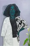 Annan Affotey, Stand Up, 2022, acrylic, charcoal pencil and modelling paste on linen