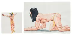 Jim Shaw, Dream Object (A dream in a thrift store), 1996, watercolour and graphite on paper, diptych