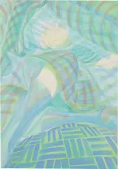 The City Speaks To Her by Hannah Tilson, 2023, pigment in binder on watercolor paper, offered Mar 2024