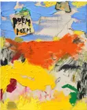 Daisy Parris, Quick Poem, 2021, oil and canvas collage on canvas