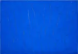 Philippe Pastor, La mer (bleu monochrome), 2014, pigments, adhesive, needles and bark on canvas