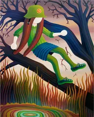 The Longest Day 1 by Jordi Ribes, 2023, oil on canvas, sold Sep 2024