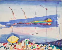 Malcolm Morley, Forever Marcia, watercolour on paper