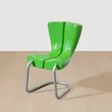 Marc Newson, 'Komed' chair, 1996, tubular steel and lime leather upholstery