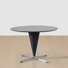 'Cone' table (prototype) by Verner Panton, wood and steel, sold Sep 2024