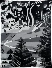 Blanket by Jonas Wood, 2018, cashmere blanket, sold Sep 2024