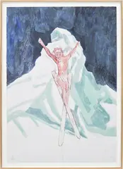 D1-6 Holy Mountain by Peter Doig, 2022, giclée print in colours on Cotton Smooth Rag paper, in artist's frame, sold Sep 2024