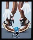 Brett Crawford, A R3al One, 2019, acrylic on panel, in artist's frame
