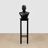 Carter, Likeness (although), 2010, fibreglass and resin bus on artist's wooden plinth