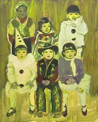L’Attente by Claire Tabouret, 2015, acrylic on canvas, sold Mar 2023