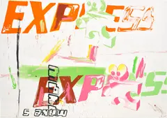 Michel Majerus, Express, 2001, acrylic on canvas