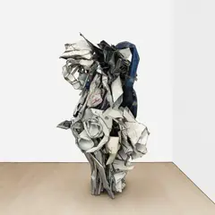 John Chamberlain, Sprayed Myopia, 1988, painted and chrome-plated steel