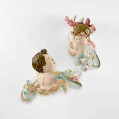 Cherubs by Jeff Koons, 1991, polychromed wood, in 2 parts, sold Mar 2023