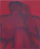 George Rouy, Lovers in Red, 2018, acrylic on canvas