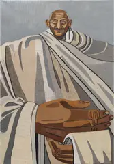 Julian Pace, Ghandi, 2021, oil on linen