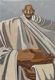 Julian Pace, Ghandi, 2021, oil on linen
