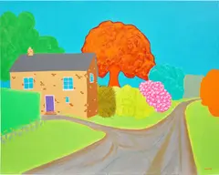 Duncan McCormick, Red Tree House, 2020, acrylic on canvas