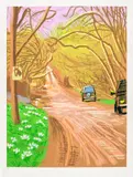 David Hockney, The Arrival of Spring in Woldgate, East Yorkshire in 2011 (twenty eleven) - 5 March, 2011, iPad drawing in colours, printed on wove paper